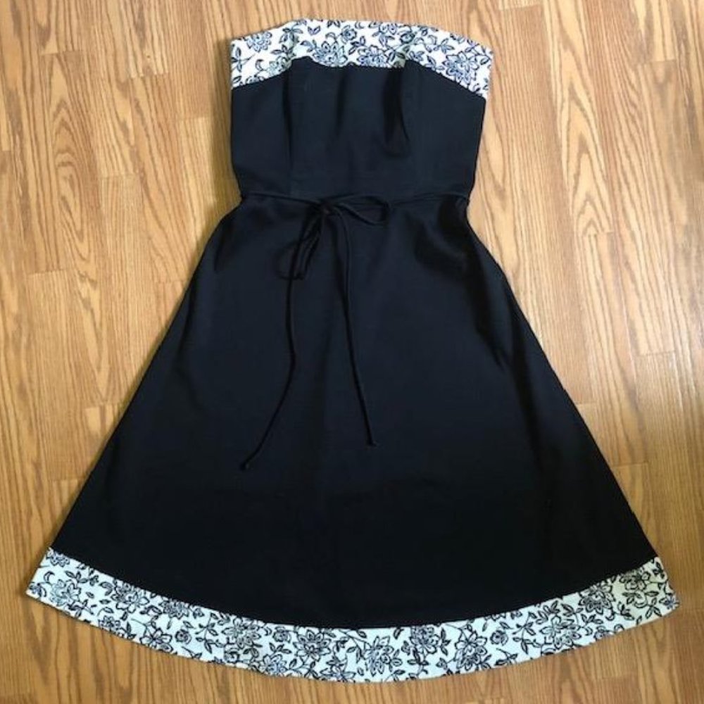 Black & White Strapless Dress